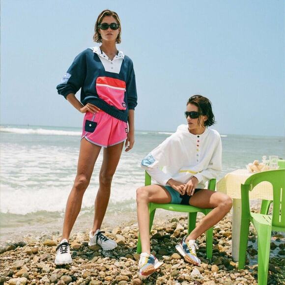 STAUD X NEW BALANCE Fuchsia Pink  Shorts - Picture 8 of 14